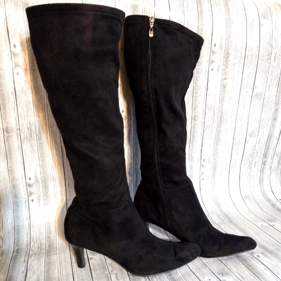 Tahari Shoes - Women's Tahari Black Knee High Velvet Boots